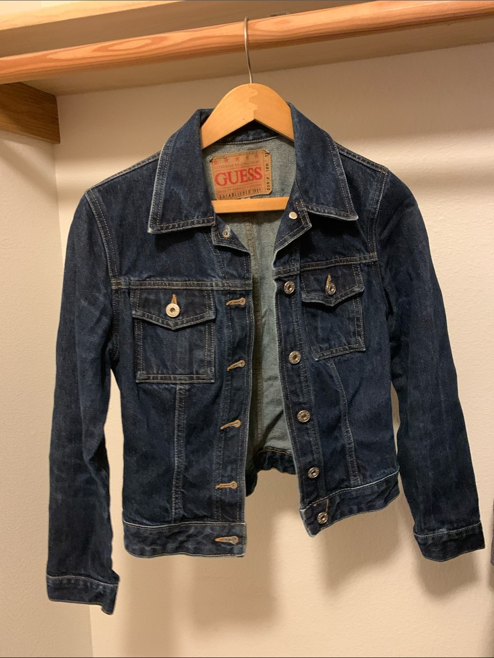 Guess Dark Blue Denim Trucker Jacket